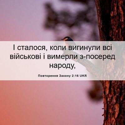 Picture 06 - Повторення Закону 2:16 UKR - І сталося, коли вигинули - Bible Verse Picture