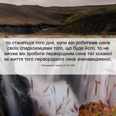 Picture 06 - Повторення Закону 21:16 UKR - то станеться того дня, коли - Bible Verse Picture