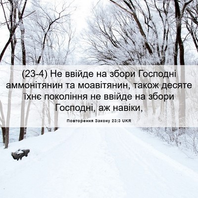 Picture 06 - Повторення Закону 23:3 UKR - (23-4) Не ввійде на збори - Bible Verse Picture