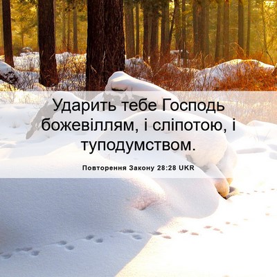Picture 06 - Повторення Закону 28:28 UKR - Ударить тебе Господь - Bible Verse Picture