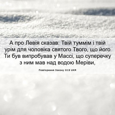 Picture 06 - Повторення Закону 33:8 UKR - А про Левія сказав: Твій - Bible Verse Picture