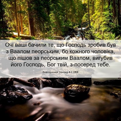 Picture 06 - Повторення Закону 4:3 UKR - Очі ваші бачили те, що - Bible Verse Picture