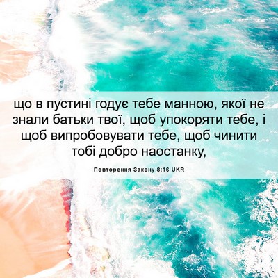 Picture 06 - Повторення Закону 8:16 UKR - що в пустині годує тебе - Bible Verse Picture