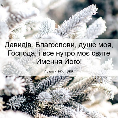 Picture 06 - Псалми 103:1 UKR - Давидів. Благослови, душе - Bible Verse Picture