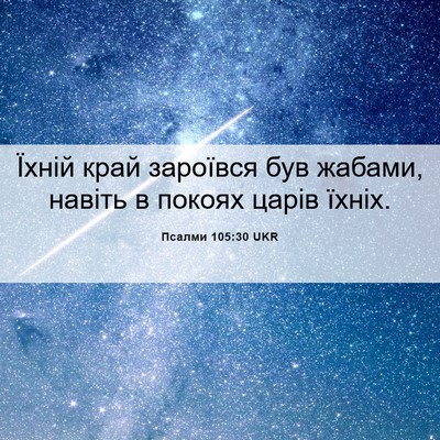 Picture 06 - Псалми 105:30 UKR - Їхній край зароївся був - Bible Verse Picture