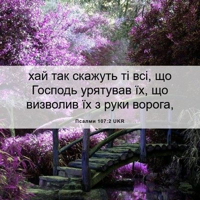 Picture 06 - Псалми 107:2 UKR - хай так скажуть ті всі, що - Bible Verse Picture
