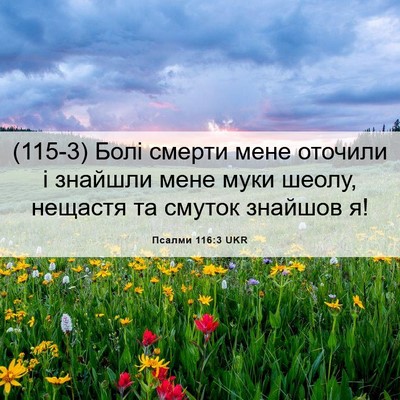 Picture 06 - Псалми 116:3 UKR - (115-3) Болі смерти мене - Bible Verse Picture
