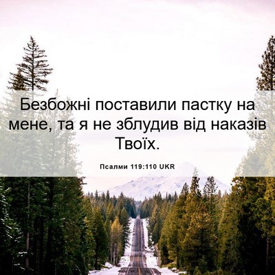 Picture 06 - Псалми 119:110 UKR - Безбожні поставили пастку - Bible Verse Picture