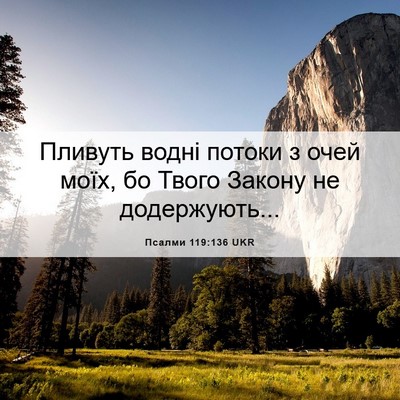 Picture 06 - Псалми 119:136 UKR - Пливуть водні потоки з - Bible Verse Picture