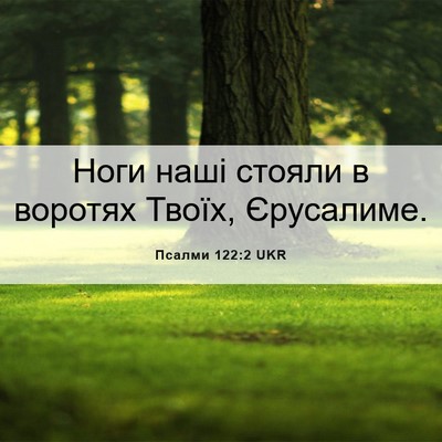 Picture 06 - Псалми 122:2 UKR - Ноги наші стояли в воротях - Bible Verse Picture