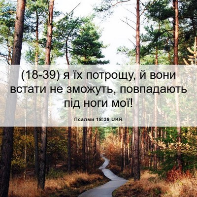 Picture 06 - Псалми 18:38 UKR - (18-39) я їх потрощу, й вони - Bible Verse Picture