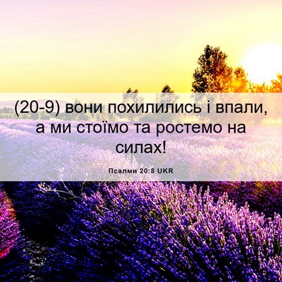 Picture 06 - Псалми 20:8 UKR - (20-9) вони похилились і - Bible Verse Picture