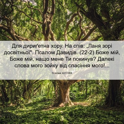 Picture 06 - Псалми 22:1 UKR - Для дириґетна хору. На - Bible Verse Picture