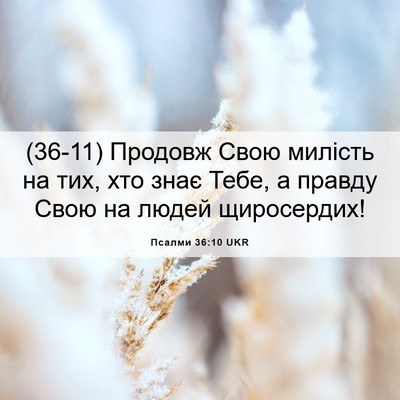 Picture 06 - Псалми 36:10 UKR - (36-11) Продовж Свою милість - Bible Verse Picture