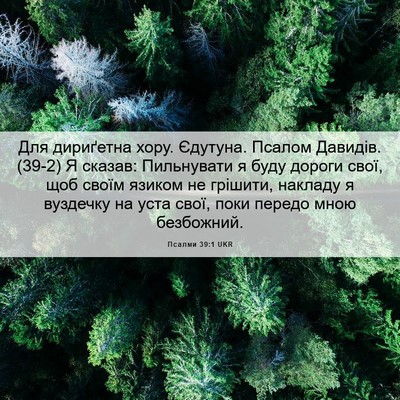 Picture 06 - Псалми 39:1 UKR - Для дириґетна хору. - Bible Verse Picture