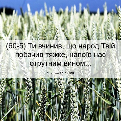Picture 06 - Псалми 60:3 UKR - (60-5) Ти вчинив, що народ - Bible Verse Picture