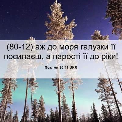 Picture 06 - Псалми 80:11 UKR - (80-12) аж до моря галузки її - Bible Verse Picture