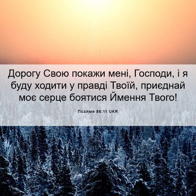 Picture 06 - Псалми 86:11 UKR - Дорогу Свою покажи мені, - Bible Verse Picture