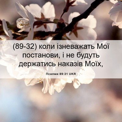 Picture 06 - Псалми 89:31 UKR - (89-32) коли ізневажать Мої - Bible Verse Picture