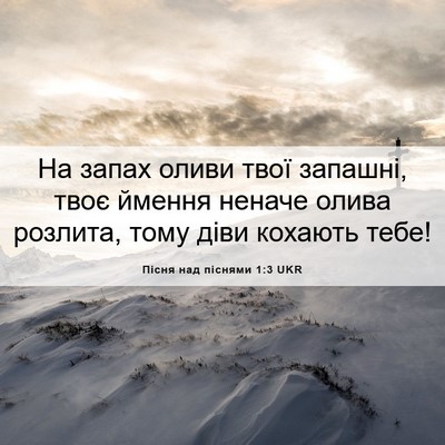Picture 06 - Пісня над піснями 1:3 UKR - На запах оливи твої - Bible Verse Picture