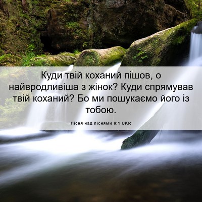 Picture 06 - Пісня над піснями 6:1 UKR - Куди твій коханий пішов, о - Bible Verse Picture