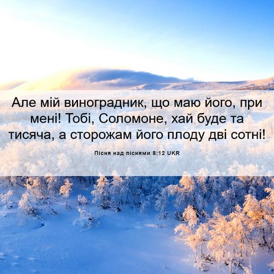 Picture 06 - Пісня над піснями 8:12 UKR - Але мій виноградник, що маю - Bible Verse Picture