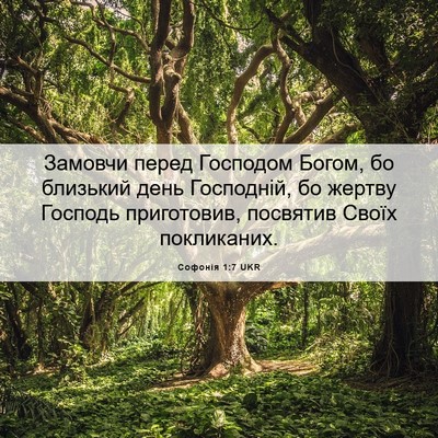 Picture 06 - Софонія 1:7 UKR - Замовчи перед Господом - Bible Verse Picture