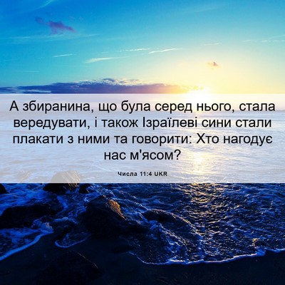 Picture 06 - Числа 11:4 UKR - А збиранина, що була серед - Bible Verse Picture