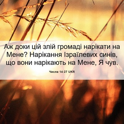 Picture 06 - Числа 14:27 UKR - Аж доки цій злій громаді - Bible Verse Picture