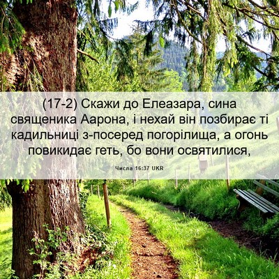 Picture 06 - Числа 16:37 UKR - (17-2) Скажи до Елеазара, сина - Bible Verse Picture