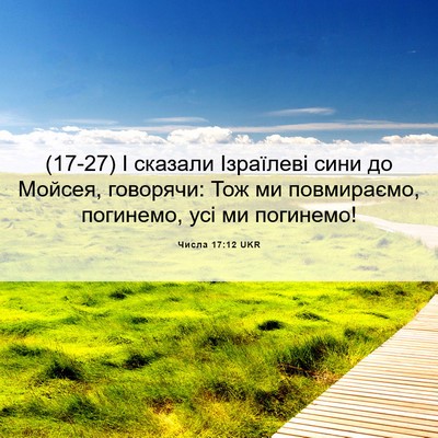 Picture 06 - Числа 17:12 UKR - (17-27) І сказали Ізраїлеві - Bible Verse Picture