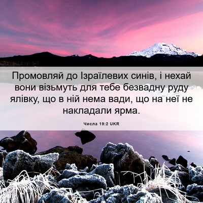 Picture 06 - Числа 19:2 UKR - Промовляй до Ізраїлевих - Bible Verse Picture