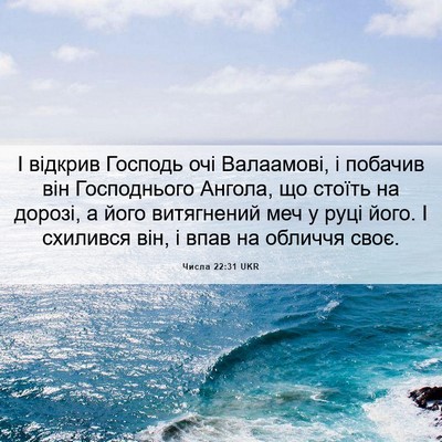 Picture 06 - Числа 22:31 UKR - І відкрив Господь очі - Bible Verse Picture
