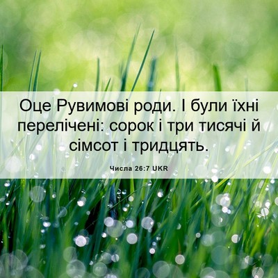 Picture 06 - Числа 26:7 UKR - Оце Рувимові роди. І були - Bible Verse Picture