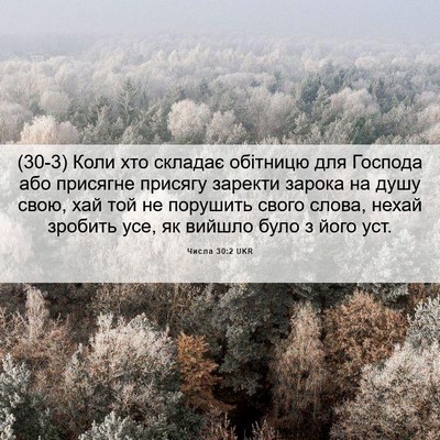 Picture 06 - Числа 30:2 UKR - (30-3) Коли хто складає - Bible Verse Picture