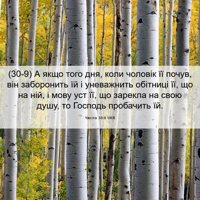 Picture 06 - Числа 30:8 UKR - (30-9) А якщо того дня, коли - Bible Verse Picture