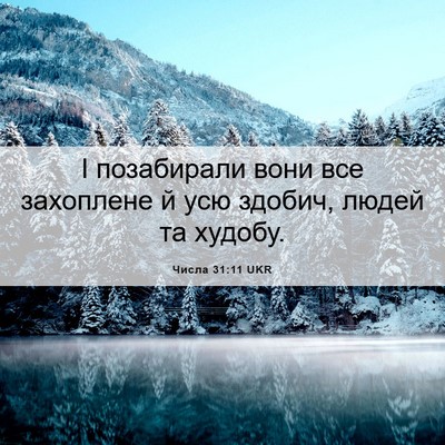 Picture 06 - Числа 31:11 UKR - І позабирали вони все - Bible Verse Picture