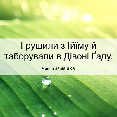 Picture 06 - Числа 33:45 UKR - І рушили з Ійїму й - Bible Verse Picture