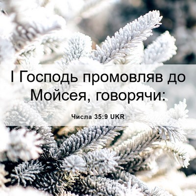 Picture 06 - Числа 35:9 UKR - І Господь промовляв до - Bible Verse Picture