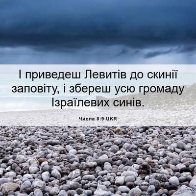 Picture 06 - Числа 8:9 UKR - І приведеш Левитів до - Bible Verse Picture