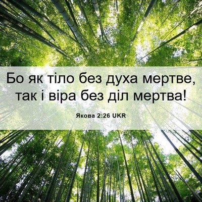 Picture 06 - Якова 2:26 UKR - Бо як тіло без духа мертве, - Bible Verse Picture