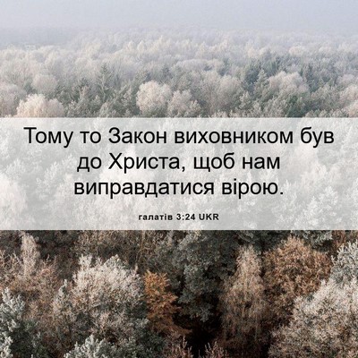 Picture 06 - галатів 3:24 UKR - Тому то Закон виховником - Bible Verse Picture