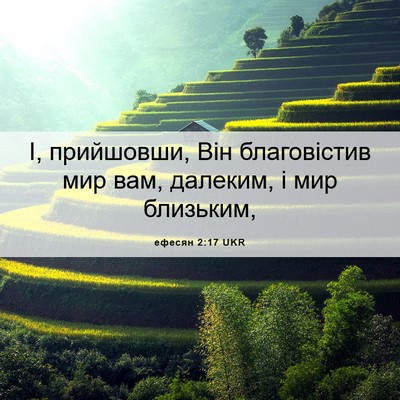 Picture 06 - ефесян 2:17 UKR - І, прийшовши, Він - Bible Verse Picture