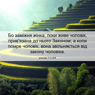 Picture 06 - римлян 7:2 UKR - Бо заміжня жінка, поки живе - Bible Verse Picture