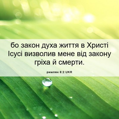 Picture 06 - римлян 8:2 UKR - бо закон духа життя в - Bible Verse Picture