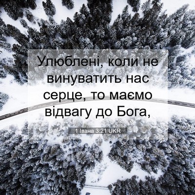 Picture 07 - 1 Івана 3:21 UKR - Улюблені, коли не - Bible Verse Picture
