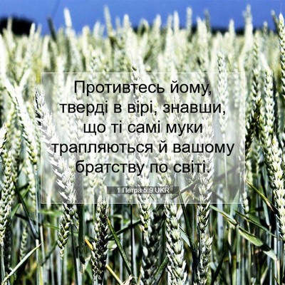 Picture 07 - 1 Петра 5:9 UKR - Противтесь йому, тверді в - Bible Verse Picture
