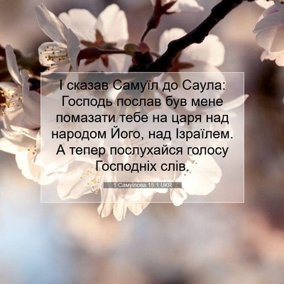 Picture 07 - 1 Самуїлова 15:1 UKR - І сказав Самуїл до Саула: - Bible Verse Picture