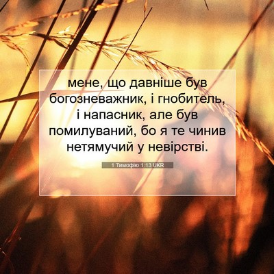 Picture 07 - 1 Тимофію 1:13 UKR - мене, що давніше був - Bible Verse Picture
