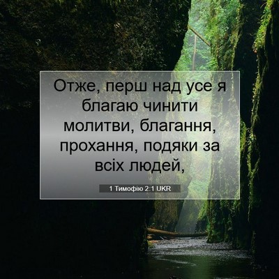 Picture 07 - 1 Тимофію 2:1 UKR - Отже, перш над усе я благаю - Bible Verse Picture